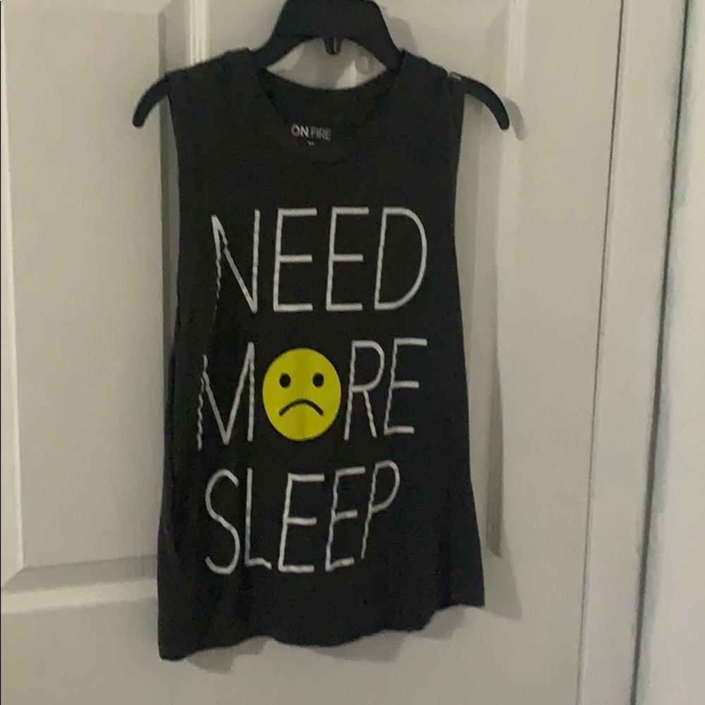 “need more sleep” pj tank